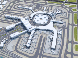 San Francisco International Airport 10km 3D Model