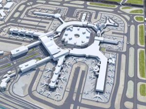 San Francisco International Airport 10km 3D Model