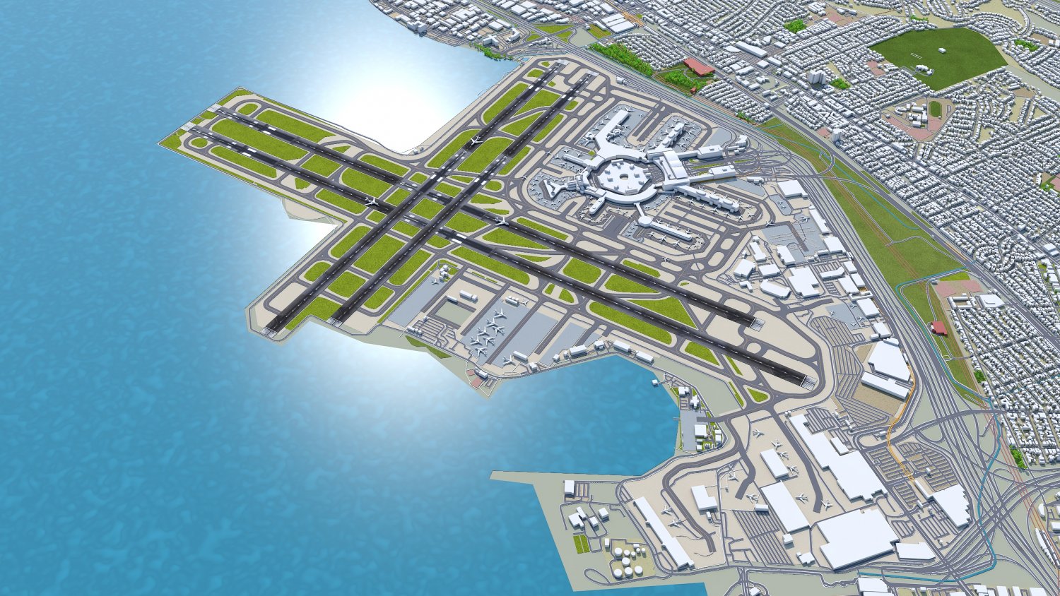 san francisco airport runway map