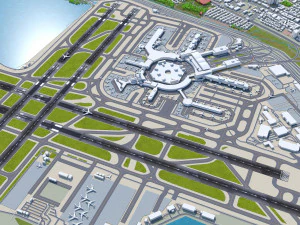San Francisco International Airport 10km 3D Model
