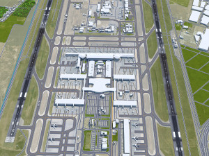 Santiago Airport 10km 3D Model