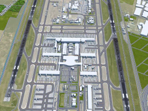 Bandara Santiago 10km Model 3D