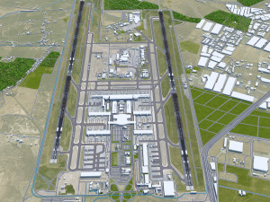 Santiago Airport 10km 3D Model