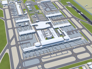 Santiago Airport 10km 3D Model
