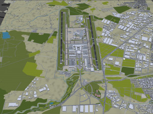Santiago Airport 10km 3D Model