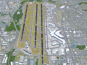 Bandara Seattle Tacoma 10km Model 3D