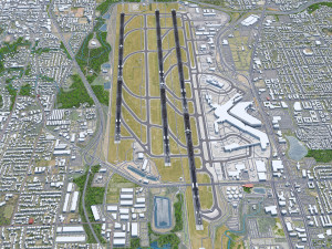 Seattle Tacoma Airport 10km 3D Model