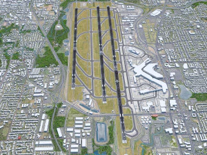 Seattle Tacoma Airport 10km 3D Model