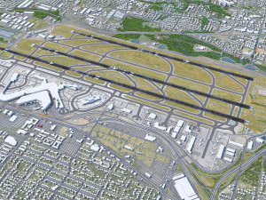 Seattle Tacoma Airport 10km 3D Model