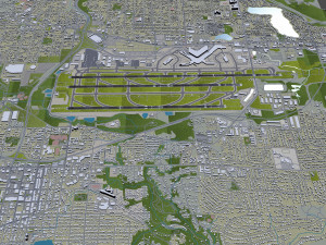 Seattle Tacoma Airport 10km 3D Model