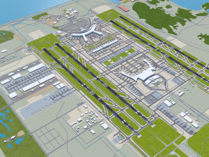 Seoul Incheon Airport 15km 3D Model