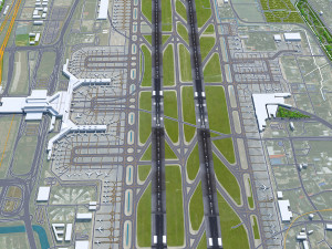 Shanghai Hongqiao International Airport 12km Modelo 3D
