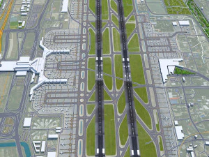 Międzynarodowe lotnisko Szanghaj Hongqiao 12 km Model 3D