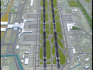 Shanghai Hongqiao International Airport 12km 3D Модель