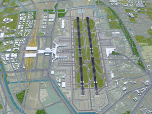 Shanghai Hongqiao International Airport 12km 3D Model