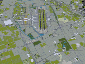 Shanghai Hongqiao International Airport 12km 3D Model