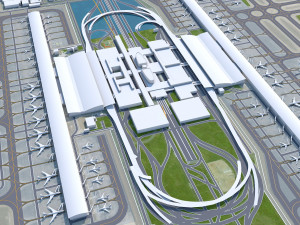 Shanghai Pudong International Airport 15km 3D Model
