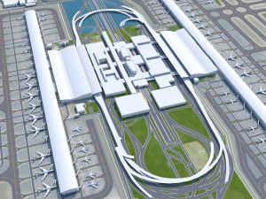 Shanghai Pudong International Airport 15km 3D Model