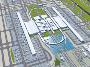 Shanghai Pudong International Airport 15km 3D Model