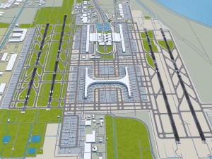 Shanghai Pudong International Airport 15km 3D Model