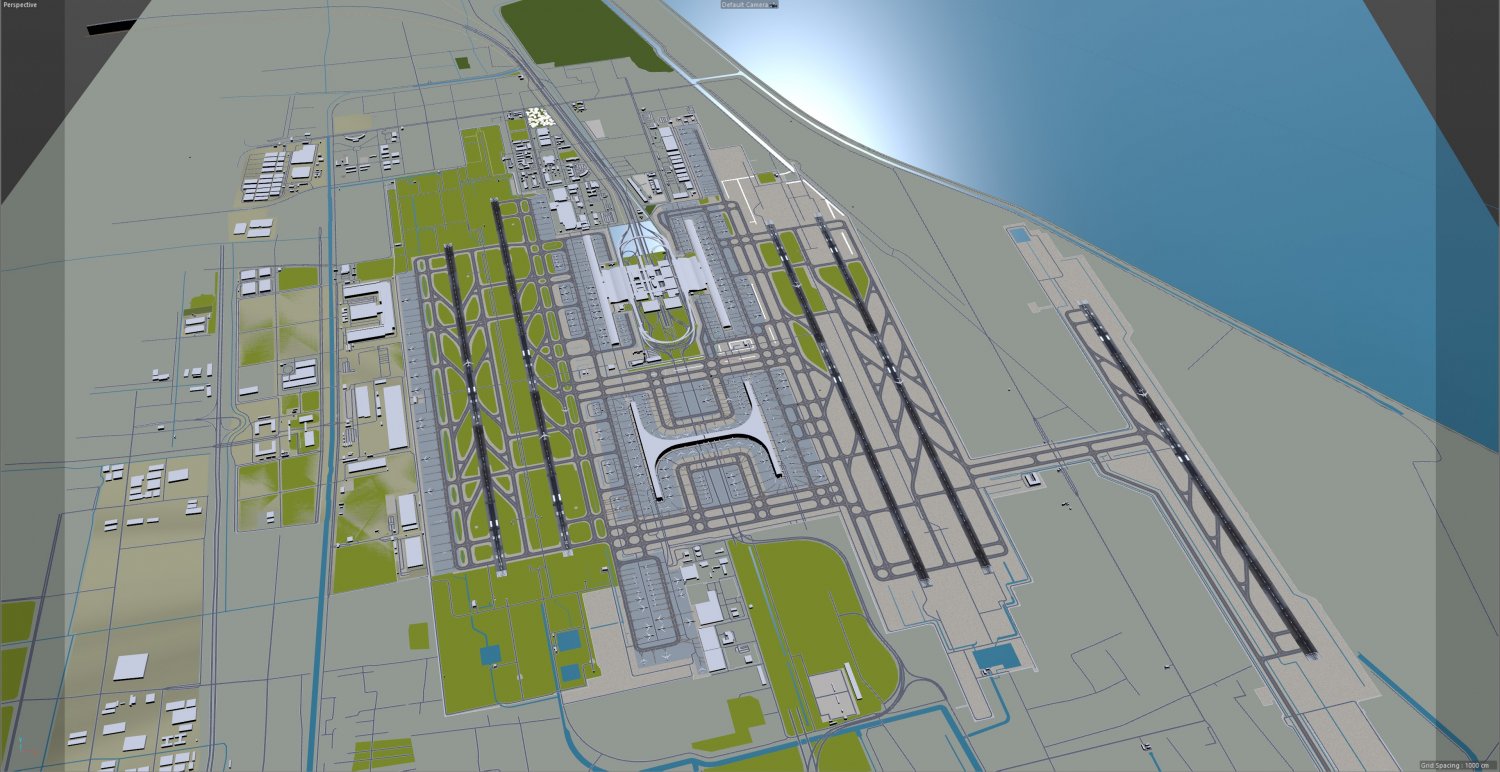 Shanghai Hongqiao International Airport - 3D Model by 3dstudio