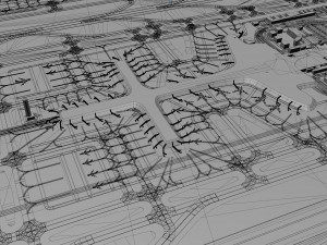 Shanghai Pudong International Airport 15km 3D Model