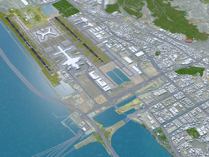 Shanghai Pudong International Airport 15km 3D Model