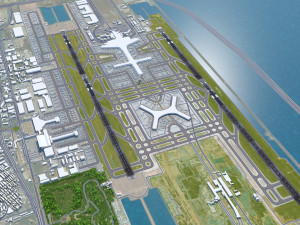 Shanghai Pudong International Airport 15km 3D Model