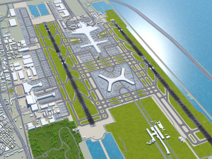 Shanghai Pudong International Airport 15km 3D Model