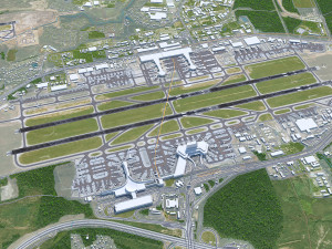 Sheremetyevo International Airport 20km 3D Model