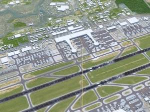 Sheremetyevo International Airport 20km 3D Model