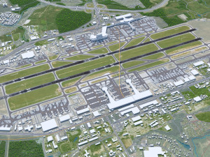 Sheremetyevo International Airport 20km 3D Model