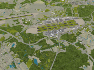 Sheremetyevo International Airport 20km 3D Model