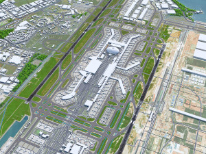 Singapore Changi Airport 10km 3D Model