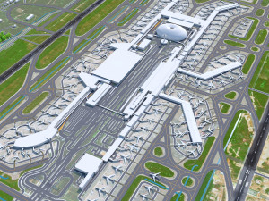 Singapore Changi Airport 10km 3D Model