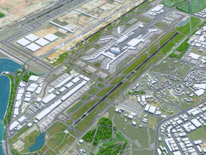 Singapore Changi Airport 10km 3D Model