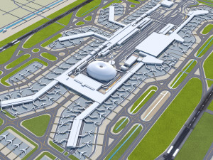 Singapore Changi Airport 10km 3D Model