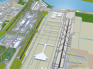 Singapore Changi Airport 10km 3D Model