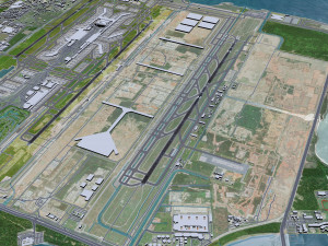 Singapore Changi Airport 10km 3D Model