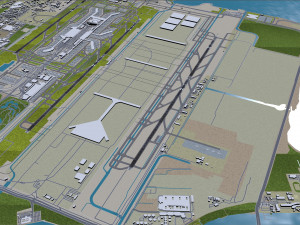 Singapore Changi Airport 10km 3D Model