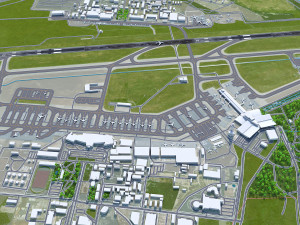 Sofia Airport 12km 3D Model