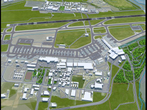 Sofia Airport 12km Model 3D