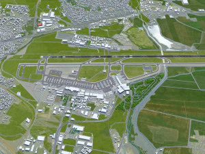 Sofia Airport 12km 3D Model