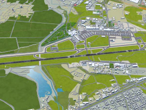 Sofia Airport 12km 3D Model