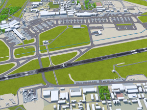 Sofia Airport 12km Model 3D