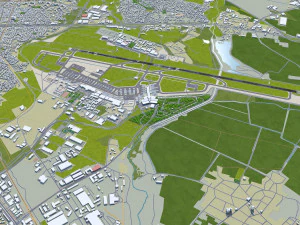 Sofia Airport 12km 3D Model
