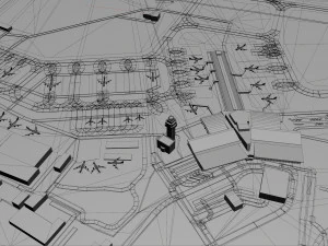 Sofia Airport 12km 3D Model