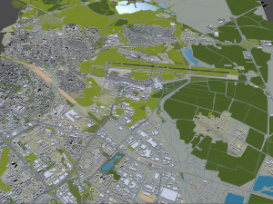 Sofia Airport 12km 3D Model