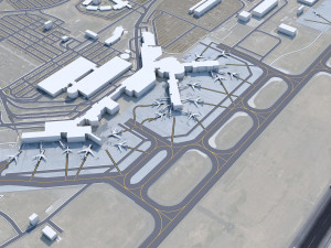 Spokane International Airport 10km 3D 模型