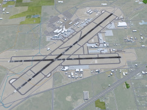 Spokane International Airport 10km 3D 模型